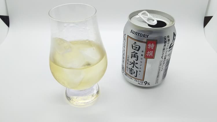 白角水割のハーフロック